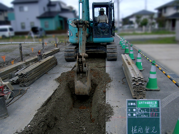 写真：公共下水道築造工事（12工区）のイメージ