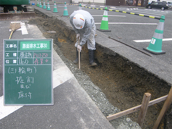 写真：側溝工事のイメージ